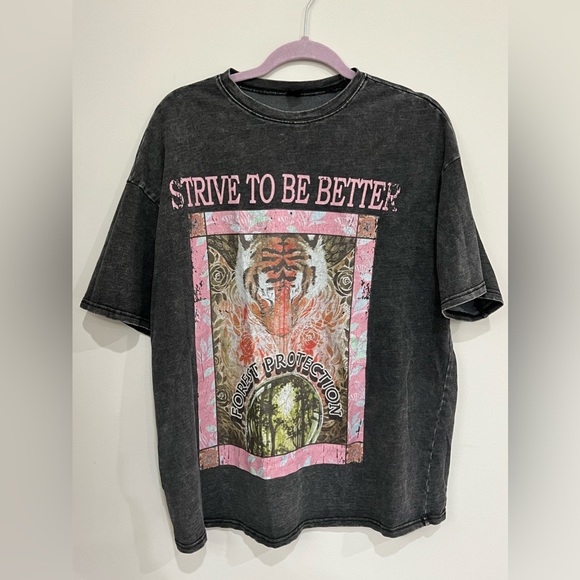 SHEIN Oversized Strive to be Better T-Shirt - Picture 1 of 3